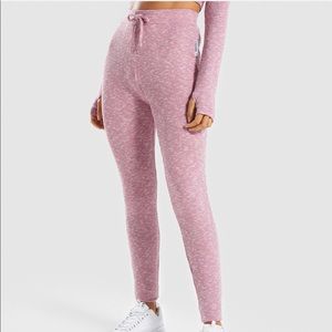 NWT GYMSHARK slounge leggings in dusky pink marl